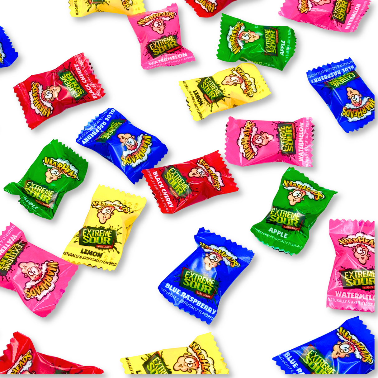 Warheads 5 Assorted Fruit Flavors Sour Candy