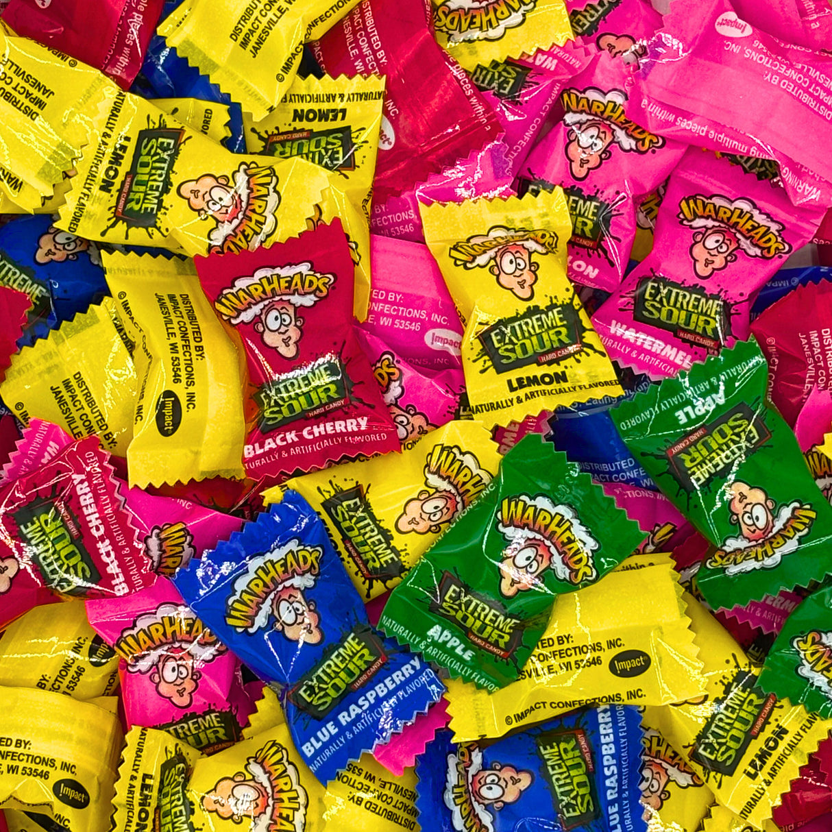 Warheads 5 Assorted Fruit Flavors Sour Candy